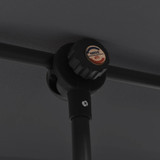 Vrtni suncobran s aluminijskom šipkom 180 x 130 cm crni 47334