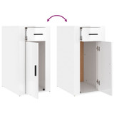 Ormarić za radni stol sjajni bijeli 40 x 49 x 75 cm drveni 816794