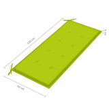 Vrtna klupa s jastukom 120 cm od bambusa 3063887