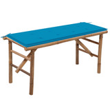 Sklopiva vrtna klupa s jastukom 118 cm od bambusa 3063853