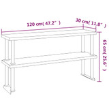 Kuhinjski radni stol s policom 120x60x145 cm nehrđajući čelik 3155992 Kuhinjski radni stol s policom 120x60x145 cm nehrđajući čelik 3155992