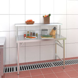 Kuhinjski radni stol s policom 120x60x115 cm nehrđajući čelik 3155991 Kuhinjski radni stol s policom 120x60x115 cm nehrđajući čelik 3155991