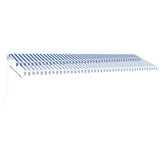Samostojeća tenda na ručno uvlačenje 600 x 300 cm plavo-bijela 3069596