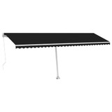 Samostojeća tenda na ručno uvlačenje 600 x 300 cm antracit 3069599
