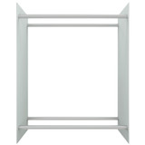 Stalak za drva za ogrjev bijeli 80 x 35 x 100 cm kaljeno staklo 327471