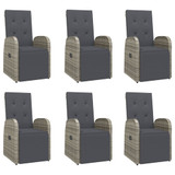 7-dijelni vrtni blagovaonski set sivi od poliratana 3157595