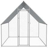 Vanjski kokošinjac od pocinčanog čelika 2x2x1,92 m 170494