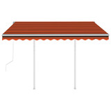 Automatska tenda na uvlačenje 3,5 x 2,5 m narančasto-smeđa 3069930