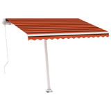Samostojeća tenda na ručno uvlačenje 350x250cm narančasto-smeđa 3069520
