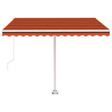 Samostojeća tenda na ručno uvlačenje 350x250cm narančasto-smeđa 3069520