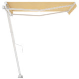 Samostojeća tenda na ručno uvlačenje 350 x 250 cm žuto-bijela 3069518