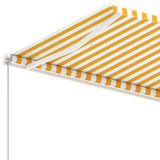 Samostojeća tenda na ručno uvlačenje 350 x 250 cm žuto-bijela 3069518