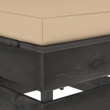 Modularna srednja sofa s jastucima od sivo impregniranog drva 3068123