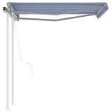 Automatska tenda na uvlačenje 3,5 x 2,5 m plavo-bijela 3069926