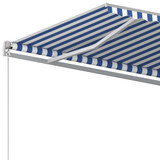 Automatska tenda na uvlačenje 3,5 x 2,5 m plavo-bijela 3069926