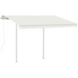 Automatska tenda na uvlačenje sa stupovima 3,5 x 2,5 m krem 3069927