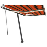 Tenda na ručno uvlačenje LED 350 x 250 cm narančasto-smeđa 3069725