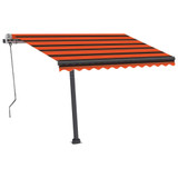Tenda na ručno uvlačenje LED 350 x 250 cm narančasto-smeđa 3069725