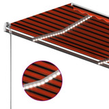 Tenda na ručno uvlačenje LED 350 x 250 cm narančasto-smeđa 3069725