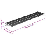 Nadstrešnica za vrata crna i prozirna 396x90 cm polikarbonat 153689