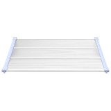 Nadstrešnica za vrata siva i prozirna 122 x 90 cm polikarbonat 153690