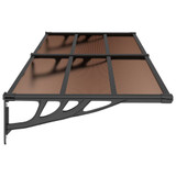Nadstrešnica za vrata crna 239x90 cm polikarbonatna 153700