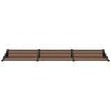 Nadstrešnica za vrata crna 297,5x90 cm polikarbonatna 153701