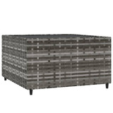 Četvrtasti vrtni stolić za kavu sivi 50 x 50 x 30 cm poliratan 319859