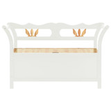 Klupa bijela 107 x 45 x 75,5 cm od masivne jelovine 351774 Klupa bijela 107 x 45 x 75,5 cm od masivne jelovine 351774