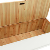 Klupa bijela 107 x 45 x 75,5 cm od masivne jelovine 351774 Klupa bijela 107 x 45 x 75,5 cm od masivne jelovine 351774