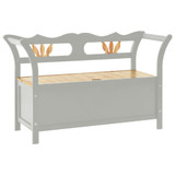 Klupa siva 107 x 45 x 75,5 cm od masivne jelovine 351775