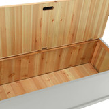 Klupa siva 107 x 45 x 75,5 cm od masivne jelovine 351775