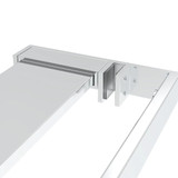 Pregrada za tuš s policom krom 100x195 cm staklo ESG i aluminij 3185501