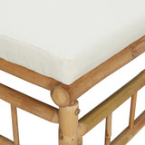 Kutna vrtna sofa od bambusa s krem bijelim jastucima 362300
