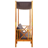 Vrtna klupa s nadstrešnicom i tabureima masivno bagremovo drvo 3058009