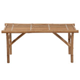 Sklopiva vrtna klupa s jastukom 118 cm od bambusa 3063851