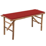 Sklopiva vrtna klupa s jastukom 118 cm od bambusa 3063855