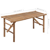 Sklopiva vrtna klupa s jastukom 118 cm od bambusa 3063866