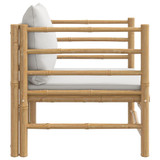 Vrtna sofa od bambusa sa svjetlosivim jastucima 362281 Vrtna sofa od bambusa sa svjetlosivim jastucima 362281