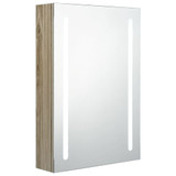 LED kupaonski ormarić s ogledalom boja hrasta 50 x 13 x 70 cm 326499