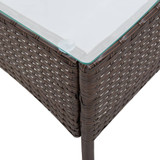 4-dijelna vrtna garnitura od poliratana s jastucima smeđa 45888