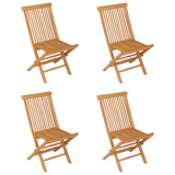 5-dijelni vrtni blagovaonski set od masivne tikovine 3059601
