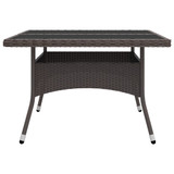 9-dijelni vrtni blagovaonski set od poliratana i stakla smeđi 3058341