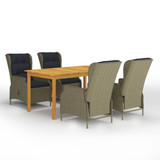 5-dijelni vrtni blagovaonski set smeđi 3067840