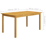 7-dijelni vrtni blagovaonski set smeđi 3067786