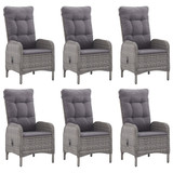 7-dijelni vrtni blagovaonski set sivi 3067775