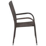 7-dijelni vrtni blagovaonski set smeđi 3067877