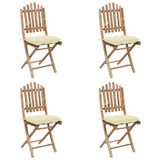 5-dijelni sklopivi vrtni blagovaonski set od bambusa 3063977