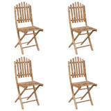5-dijelni sklopivi vrtni blagovaonski set od bambusa 3063977