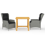 3-dijelni vrtni blagovaonski set svjetlosivi 3068726